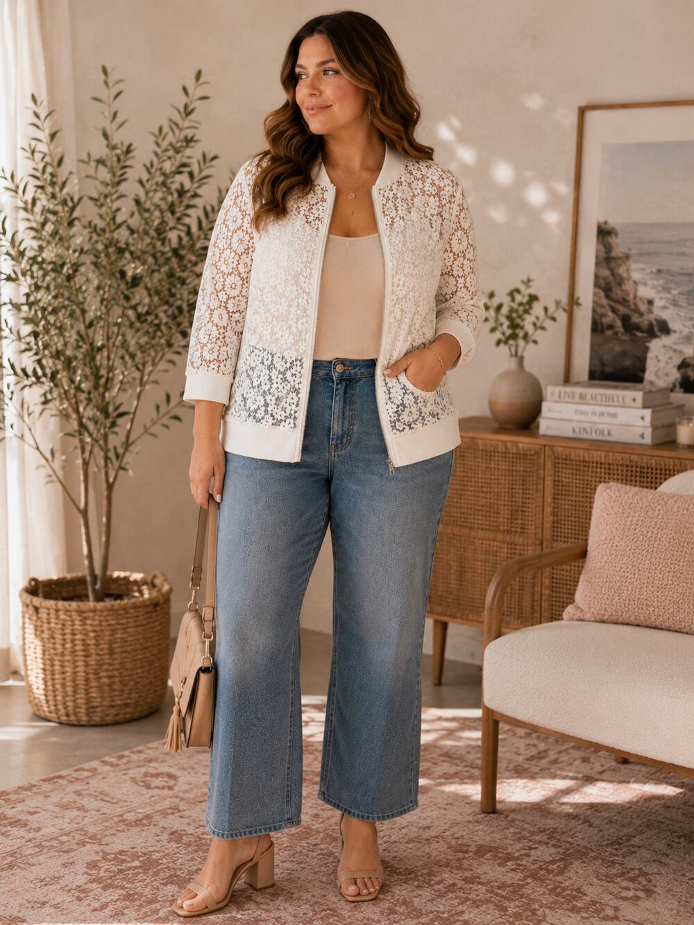 Torrid Lace Bomber Jacket Plus Sz 1 Coquette Romantic Bridal Ivory Whimisical